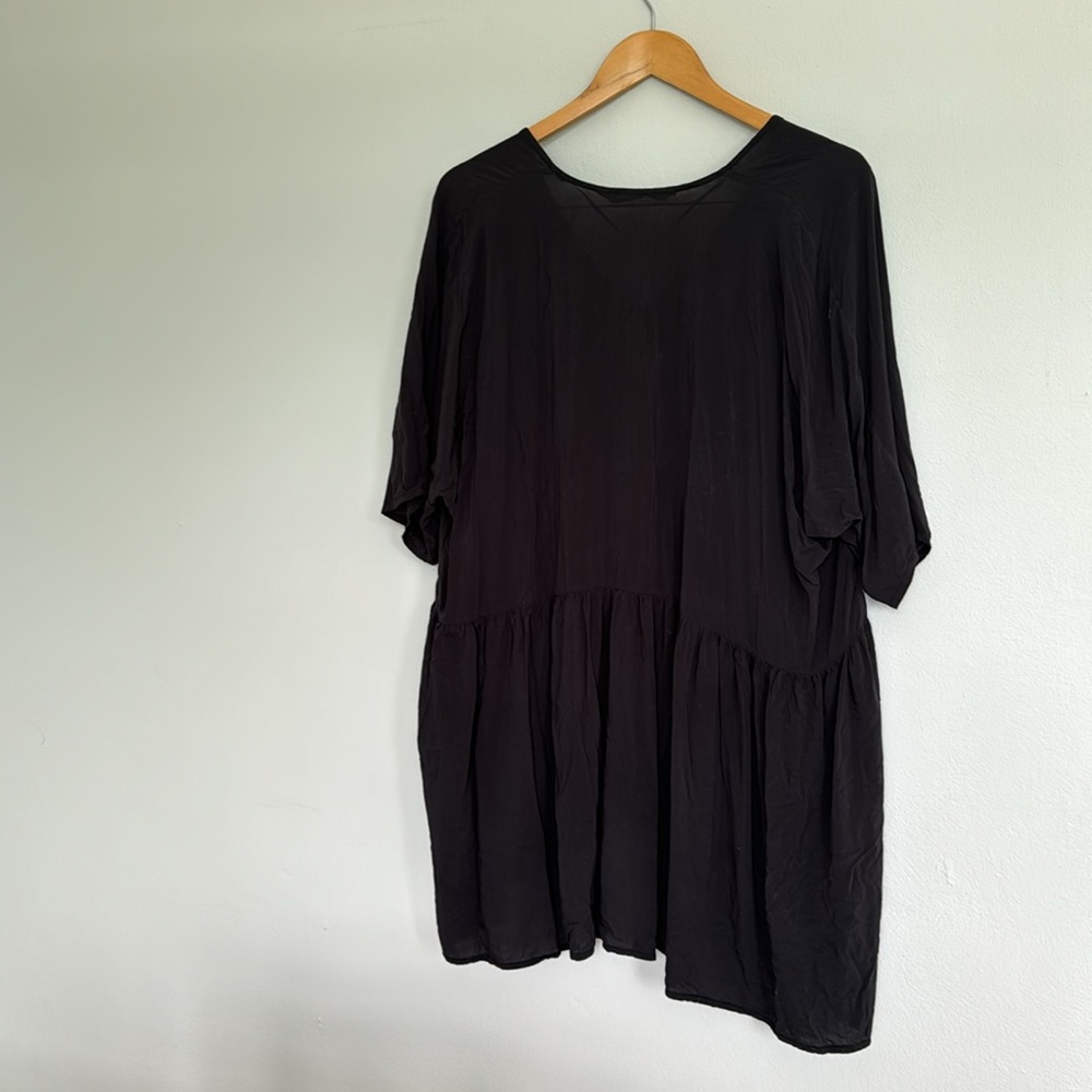 COPY - Zara Oversized Button Down Tunic V Neck Black - Picture 7 of 7